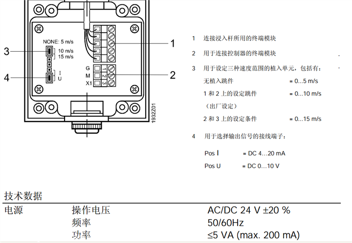 全新西門子qvm621風速傳感器